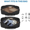 image:imageBAGSMART Black 40L Travel Duffle Bag with Shoes Compartment Carry On Weekender Overnight Bag for Men WomenBlack 40L