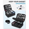 image:imageBAGSMART Cable Organizer Bag Travel Electronics Organizer with Adjustable Divider Tech Bag Carrying Case Storage Bag Sturdy Tool Case with Handle for Cellphone Cord Electronics Accessories BlackBlack