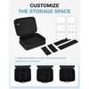 image:imageBAGSMART Cable Organizer Bag Travel Electronics Organizer with Adjustable Divider Tech Bag Carrying Case Storage Bag Sturdy Tool Case with Handle for Cellphone Cord Electronics Accessories BlackBlack