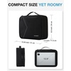 image:imageBAGSMART Cable Organizer Bag Travel Electronics Organizer with Adjustable Divider Tech Bag Carrying Case Storage Bag Sturdy Tool Case with Handle for Cellphone Cord Electronics Accessories BlackBlack