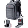 image:imageBAGSMART Camera Bag for DSLR Waterproof Camera Backpacks for Photographers Camera Case with Laptop Compartment156 BlackGrey