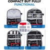 image:imageBAGSMART Camera Bag for DSLR Waterproof Camera Backpacks for Photographers Camera Case with Laptop Compartment156 BlackGrey
