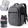 image:imageBAGSMART Camera Bag for DSLR Waterproof Camera Backpacks for Photographers Camera Case with Laptop Compartment156 BlackGrey