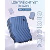 image:imageBAGSMART Carry On Luggage 22x14x9 Airline Approved PC Hardside Suitcase 20 Inch Carryon with Spinner Wheels Travel Luggage Lightweight Rolling Suitcases for Men Women Purple03 Navy Blue