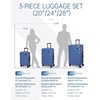 image:imageBAGSMART Carry On Luggage 22x14x9 Airline Approved PC Hardside Suitcase 20 Inch Carryon with Spinner Wheels Travel Luggage Lightweight Rolling Suitcases for Men Women Purple03 Navy Blue