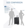 image:imageBAGSMART Carry On Luggage 22x14x9 Airline Approved PC Hardside Suitcase 20 Inch Carryon with Spinner Wheels Travel Luggage Lightweight Rolling Suitcases for Men Women Purple02 Black