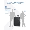image:imageBAGSMART Carry On Luggage 22x14x9 Airline Approved PC Hardside Suitcase 20 Inch Carryon with Spinner Wheels Travel Luggage Lightweight Rolling Suitcases for Men Women Purple02 Black
