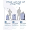 image:imageBAGSMART Carry On Luggage 22x14x9 Airline Approved PC Hardside Suitcase 20 Inch Carryon with Spinner Wheels Travel Luggage Lightweight Rolling Suitcases for Men Women Purple01 Lilac Purple