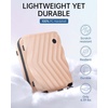 image:imageBAGSMART Carry On Luggage 22x14x9 Airline Approved PC Hardside Suitcase 20 Inch Carryon with Spinner Wheels Travel Luggage Lightweight Rolling Suitcases for Men Women Purple06 Light Orange