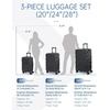 image:imageBAGSMART Carry On Luggage 22x14x9 Airline Approved PC Hardside Suitcase 20 Inch Carryon with Spinner Wheels Travel Luggage Lightweight Rolling Suitcases for Men Women Purple02 Black