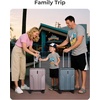 image:imageBAGSMART Carry On Luggage 22x14x9 Airline Approved luggage with Spinner Wheels 20 Inch Expandable Hardside Carry On Suitcase with TSA Lock Rolling Travel suitcase CarryOn Pink LavenderBlack