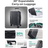 image:imageBAGSMART Carry On Luggage 22x14x9 Airline Approved luggage with Spinner Wheels 20 Inch Expandable Hardside Carry On Suitcase with TSA Lock Rolling Travel suitcase CarryOn Pink LavenderBlack