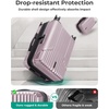 image:imageBAGSMART Carry On Luggage 22x14x9 Airline Approved luggage with Spinner Wheels 20 Inch Expandable Hardside Carry On Suitcase with TSA Lock Rolling Travel suitcase CarryOn Pink LavenderPink Lavender