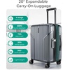 image:imageBAGSMART Carry On Luggage 22x14x9 Airline Approved luggage with Spinner Wheels 20 Inch Expandable Hardside Carry On Suitcase with TSA Lock Rolling Travel suitcase CarryOn Pink LavenderGrey