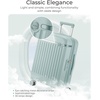 image:imageBAGSMART Carry On Luggage 22x14x9 Airline Approved with Spinner Wheels Travel TSA Approved 100 PC Hard Shell Suitcases 20 Inch Expandable Luggage with TSA Lock Dark Sea GreenDark Sea Green