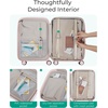 image:imageBAGSMART Carry On Luggage 22x14x9 Airline Approved with Spinner Wheels Travel TSA Approved 100 PC Hard Shell Suitcases 20 Inch Expandable Luggage with TSA Lock Dark Sea GreenAtlas Pink