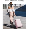 image:imageBAGSMART Carry On Luggage 22x14x9 Airline Approved with Spinner Wheels Travel TSA Approved 100 PC Hard Shell Suitcases 20 Inch Expandable Luggage with TSA Lock Dark Sea GreenAtlas Pink