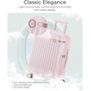 image:imageBAGSMART Carry On Luggage 22x14x9 Airline Approved with Spinner Wheels Travel TSA Approved 100 PC Hard Shell Suitcases 20 Inch Expandable Luggage with TSA Lock Dark Sea GreenAtlas Pink