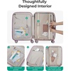 image:imageBAGSMART Carry On Luggage 22x14x9 Airline Approved with Spinner Wheels Travel TSA Approved 100 PC Hard Shell Suitcases 20 Inch Expandable Luggage with TSA Lock Dark Sea GreenPurple