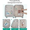 image:imageBAGSMART Carry On Luggage 22x14x9 Airline Approved with Spinner Wheels Travel TSA Approved 100 PC Hard Shell Suitcases 20 Inch Expandable Luggage with TSA Lock Dark Sea GreenDark Sea Green