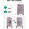 image:imageBAGSMART Carry On Luggage 22x14x9 Airline Approved with Spinner Wheels Travel TSA Approved 100 PC Hard Shell Suitcases 20 Inch Expandable Luggage with TSA Lock Dark Sea GreenPurple