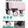 image:imageBAGSMART Carry On Luggage 22x14x9 Airline Approved with Spinner Wheels100 PC Hardside Expandable Luggage with TSA Lock for Trips 20 Inch Rolling Suitcases for Men WomenPinkBlackPink