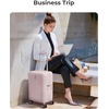 image:imageBAGSMART Carry On Luggage 22x14x9 Airline Approved with Spinner Wheels100 PC Hardside Expandable Luggage with TSA Lock for Trips 20 Inch Rolling Suitcases for Men WomenPinkMint Green