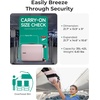 image:imageBAGSMART Carry On Luggage 22x14x9 Airline Approved with Spinner Wheels100 PC Hardside Expandable Luggage with TSA Lock for Trips 20 Inch Rolling Suitcases for Men WomenPinkBlackPink