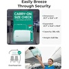 image:imageBAGSMART Carry On Luggage 22x14x9 Airline Approved with Spinner Wheels100 PC Hardside Expandable Luggage with TSA Lock for Trips 20 Inch Rolling Suitcases for Men WomenPinkMint Green