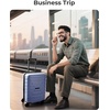 image:imageBAGSMART Carry On Luggage 22x14x9 Airline Approved with Spinner WheelsLightweight 20 Inch Luggage with TSA LockExpandable Hard Shell Carry On Suitcases for Men WomenRose PurpleSlate Blue