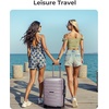 image:imageBAGSMART Carry On Luggage 22x14x9 Airline Approved with Spinner WheelsLightweight 20 Inch Luggage with TSA LockExpandable Hard Shell Carry On Suitcases for Men WomenRose PurpleWhite
