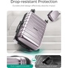 image:imageBAGSMART Carry On Luggage 22x14x9 Airline Approved with Spinner WheelsLightweight 20 Inch Luggage with TSA LockExpandable Hard Shell Carry On Suitcases for Men WomenRose PurpleRose Purple