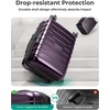image:imageBAGSMART Carry On Luggage 22x14x9 Airline Approved with Spinner WheelsLightweight 20 Inch Luggage with TSA LockExpandable Hard Shell Carry On Suitcases for Men WomenRose PurplePurple