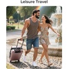 image:imageBAGSMART Carry On Luggage 22x14x9 Airline Approved with Spinner WheelsLightweight 20 Inch Luggage with TSA LockExpandable Hard Shell Carry On Suitcases for Men WomenRose PurpleBlack