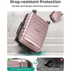 image:imageBAGSMART Carry On Luggage 22x14x9 Airline Approved with Spinner WheelsLightweight 20 Inch Luggage with TSA LockExpandable Hard Shell Carry On Suitcases for Men WomenRose PurpleRose Gold