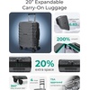 image:imageBAGSMART Carry On Luggage 22x14x9 Airline Approved with Spinner WheelsLightweight 20 Inch Luggage with TSA LockExpandable Hard Shell Carry On Suitcases for Men WomenRose PurpleGray