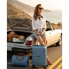 image:imageBAGSMART Carry On Luggage 22x14x9 Airline Approved with Spinner WheelsLightweight 20 Inch Luggage with TSA LockExpandable Hard Shell Carry On Suitcases for Men WomenRose PurpleRoyalblue