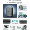 image:imageBAGSMART Carry On Luggage 22x14x9 Airline Approved with Spinner WheelsLightweight 20 Inch Luggage with TSA LockExpandable Hard Shell Carry On Suitcases for Men WomenRose PurpleOlive