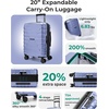 image:imageBAGSMART Carry On Luggage 22x14x9 Airline Approved with Spinner WheelsLightweight 20 Inch Luggage with TSA LockExpandable Hard Shell Carry On Suitcases for Men WomenRose PurpleSlate Blue