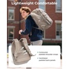 image:imageBAGSMART Carry On Travel Backpack 17 Inch Large Travel backpack Carry On Flight Approved Antitheft Personal Item Backpack Travel Bag With Shoe Bag 30L Water Resistant Casual Daypack BeigeBlack