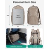 image:imageBAGSMART Carry On Travel Backpack 17 Inch Large Travel backpack Carry On Flight Approved Antitheft Personal Item Backpack Travel Bag With Shoe Bag 30L Water Resistant Casual Daypack BeigeCamel