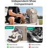 image:imageBAGSMART Carry On Travel Backpack 17 Inch Large Travel backpack Carry On Flight Approved Antitheft Personal Item Backpack Travel Bag With Shoe Bag 30L Water Resistant Casual Daypack BeigeBlack