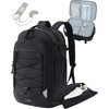 image:imageBAGSMART Carry On Travel Backpack 17 Inch Large Travel backpack Carry On Flight Approved Antitheft Personal Item Backpack Travel Bag With Shoe Bag 30L Water Resistant Casual Daypack BeigeBlack