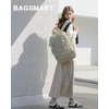 image:imageBAGSMART Carry On Travel Backpack 17 Inch Large Travel backpack Carry On Flight Approved Antitheft Personal Item Backpack Travel Bag With Shoe Bag 30L Water Resistant Casual Daypack BeigeBeige