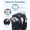 image:imageBAGSMART Carry On Travel Backpack 17 Inch Large Travel backpack Carry On Flight Approved Antitheft Personal Item Backpack Travel Bag With Shoe Bag 30L Water Resistant Casual Daypack BeigeGreen