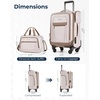 image:imageBAGSMART CarryOn Luggage Airline Approved 20 inch Expandable Suitcase with Duffel bag Softside Lightweight Suitcases with Spinner Wheels light tanCamel