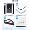 image:imageBAGSMART Clear Toiletry Bag TSA Approved Travel Toiletry Bag Carry On Travel Accessories Bag Airport Airline Quart Size Bags waterresistant Makeup Bag for WomenBlackwith handle180 open
