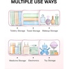 image:imageBAGSMART Clear Toiletry Bag TSA Approved Travel Toiletry Bag Carry On Travel Accessories Bag Airport Airline Quart Size Bags waterresistant Makeup Bag for WomenCandy Pink