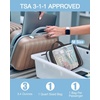 image:imageBAGSMART Clear Toiletry Bag TSA Approved Travel Toiletry Bag Carry On Travel Accessories Bag Airport Airline Quart Size Bags waterresistant Makeup Bag for WomenActive Blackwith handle180 open
