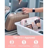 image:imageBAGSMART Clear Toiletry Bag TSA Approved Travel Toiletry Bag Carry On Travel Accessories Bag Airport Airline Quart Size Bags waterresistant Makeup Bag for WomenAngelic Pink